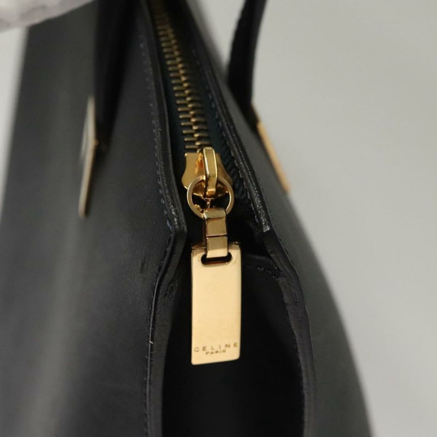 【日本直送】CELINE 手提包 皮革 海軍藍 金色 正品 117832-9