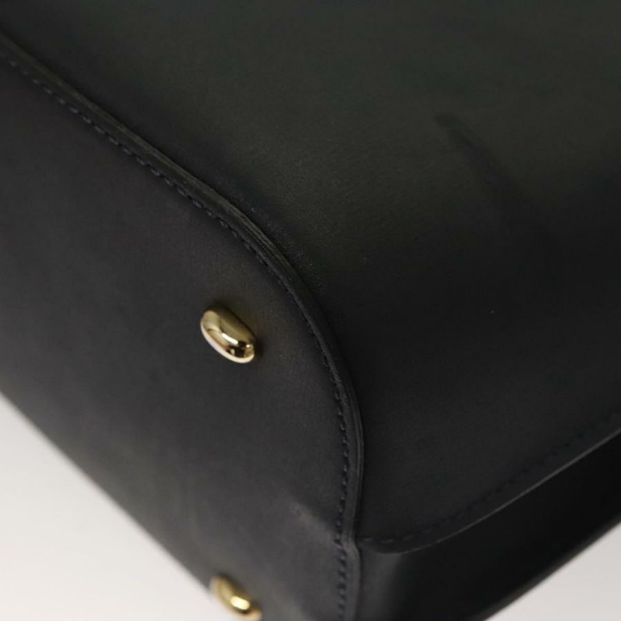 【日本直送】CELINE 手提包 皮革 海軍藍 金色 正品 117832-16