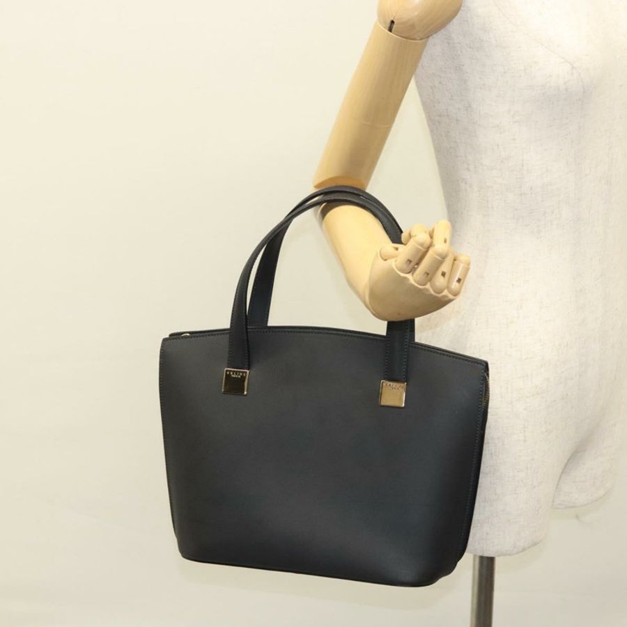 【日本直送】CELINE 手提包 皮革 海軍藍 金色 正品 117832-23