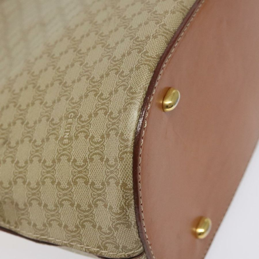 【日本直送】CELINE Macadam帆布手提包 PVC 米色 金色 正品 117394-13