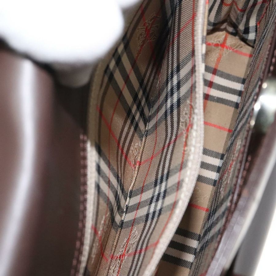 【日本直送】BURBERRY 手提包 皮革 棕色 正品 yk17756-10