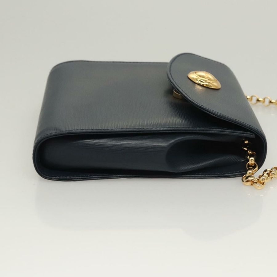 【日本直送】Chloe 鏈條單肩包 皮革 海軍藍 金色 正品 117976-2