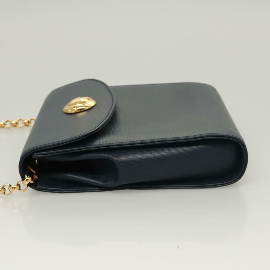 【日本直送】Chloe 鏈條單肩包 皮革 海軍藍 金色 正品 117976-3