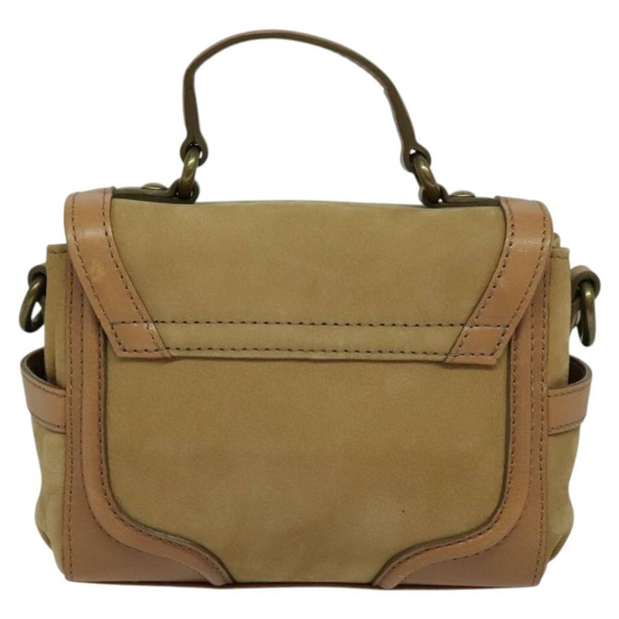 【日本直送】BURBERRY 藍標手提包 麂皮 兩用 米色 正品 116361-1