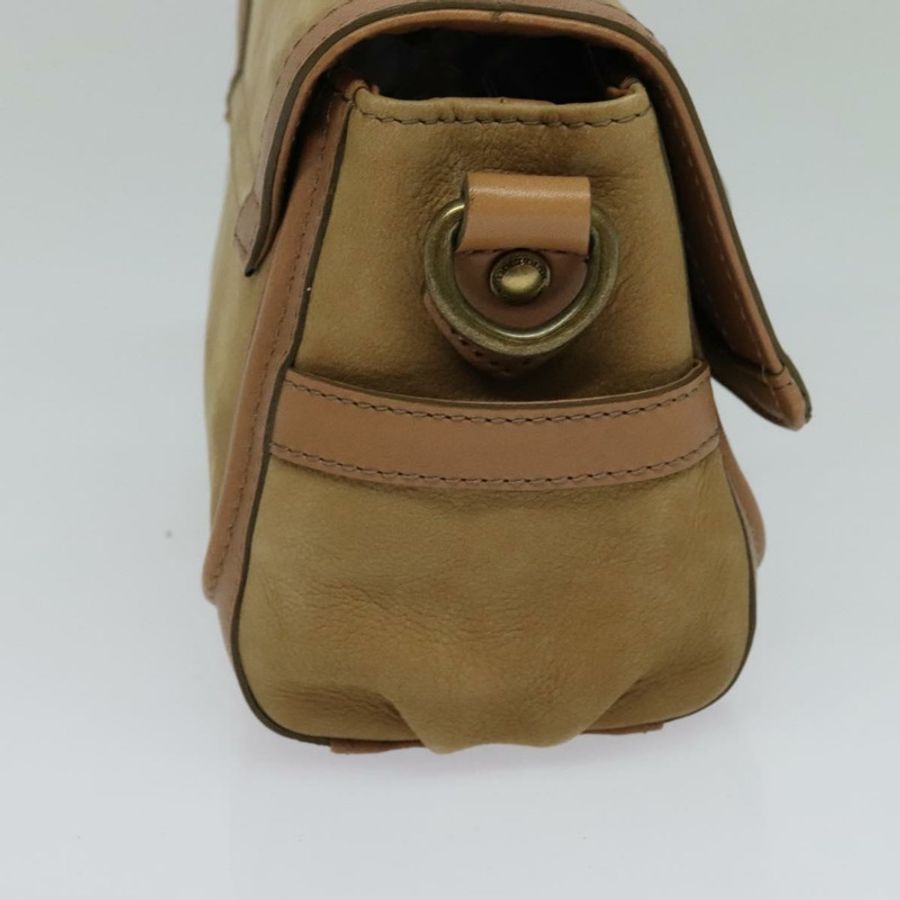 【日本直送】BURBERRY 藍標手提包 麂皮 兩用 米色 正品 116361-2
