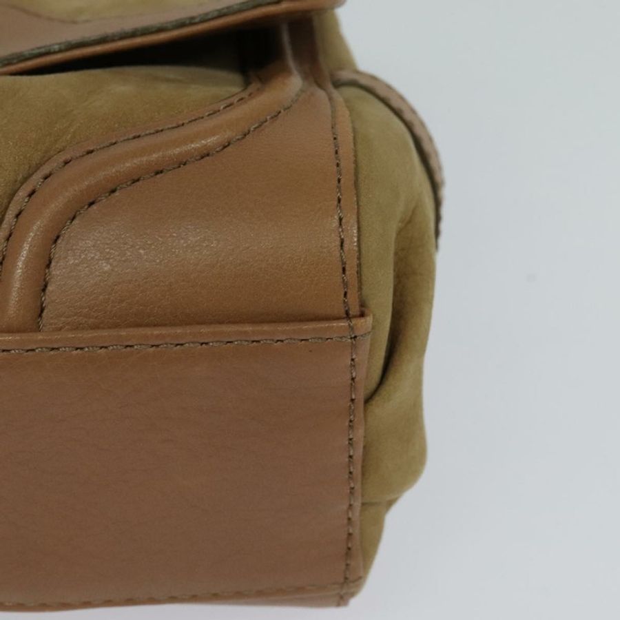 【日本直送】BURBERRY 藍標手提包 麂皮 兩用 米色 正品 116361-13