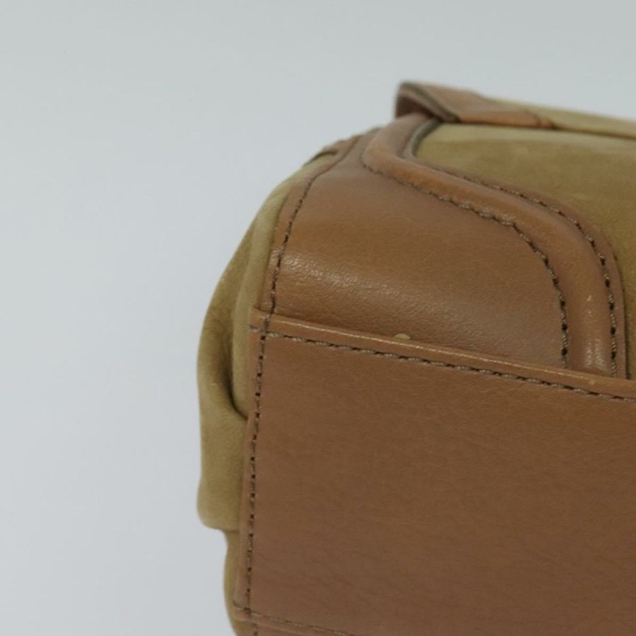 【日本直送】BURBERRY 藍標手提包 麂皮 兩用 米色 正品 116361-14