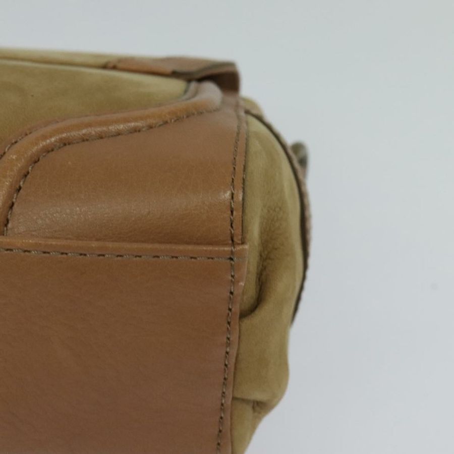 【日本直送】BURBERRY 藍標手提包 麂皮 兩用 米色 正品 116361-15