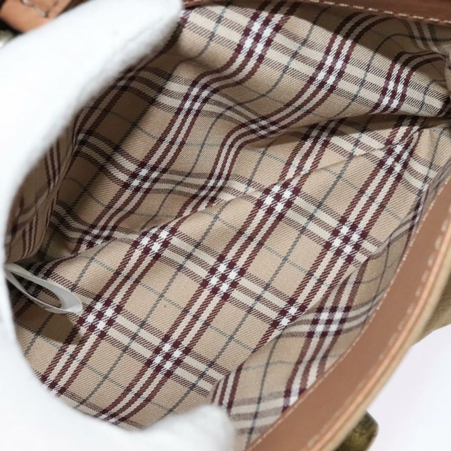 【日本直送】BURBERRY 藍標手提包 麂皮 兩用 米色 正品 116361-19