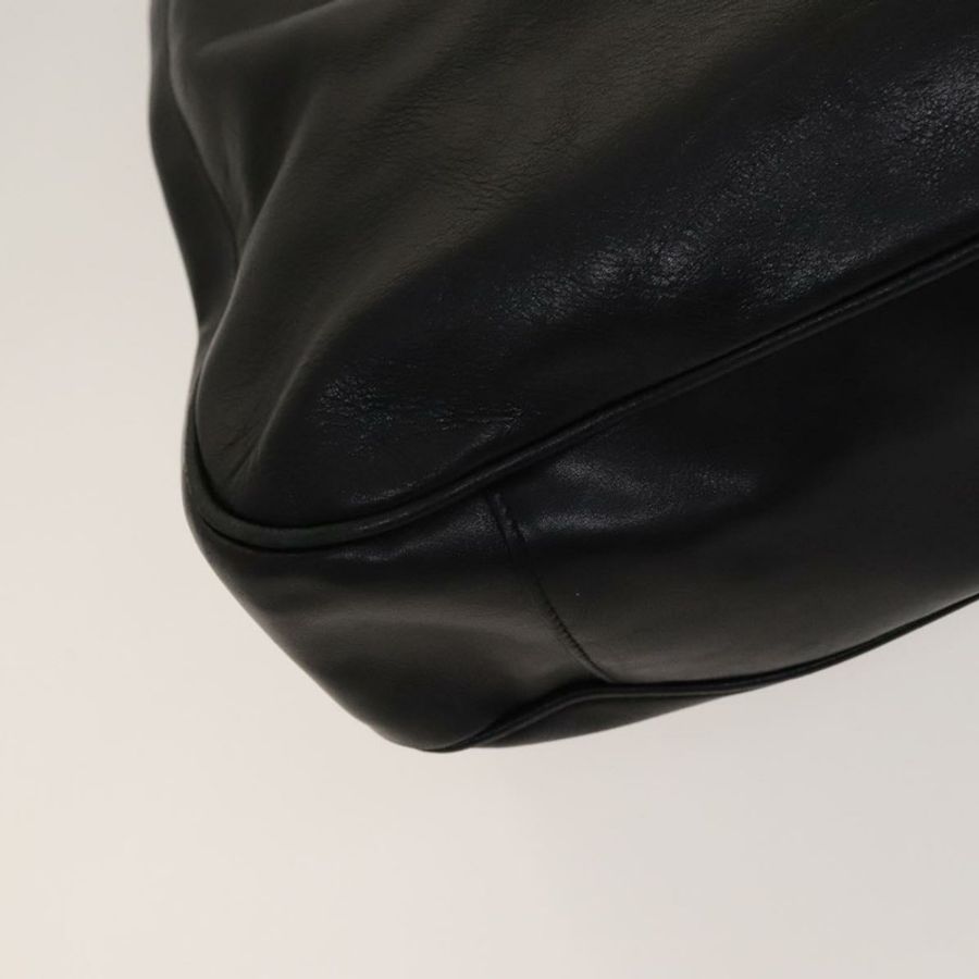 【日本直送】GUCCI 竹節手提包 皮革 黑色 金色 001 2058 1577 0 Auth 118294-13