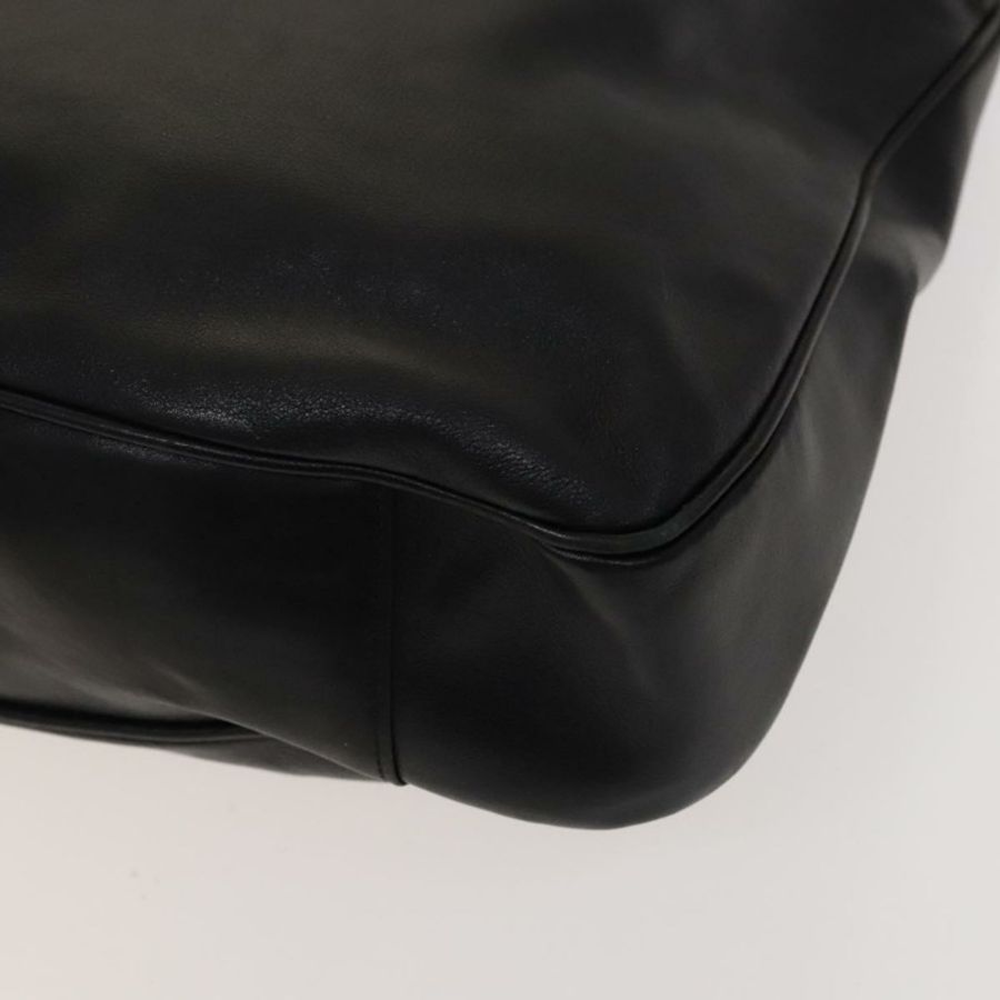 【日本直送】GUCCI 竹節手提包 皮革 黑色 金色 001 2058 1577 0 Auth 118294-14