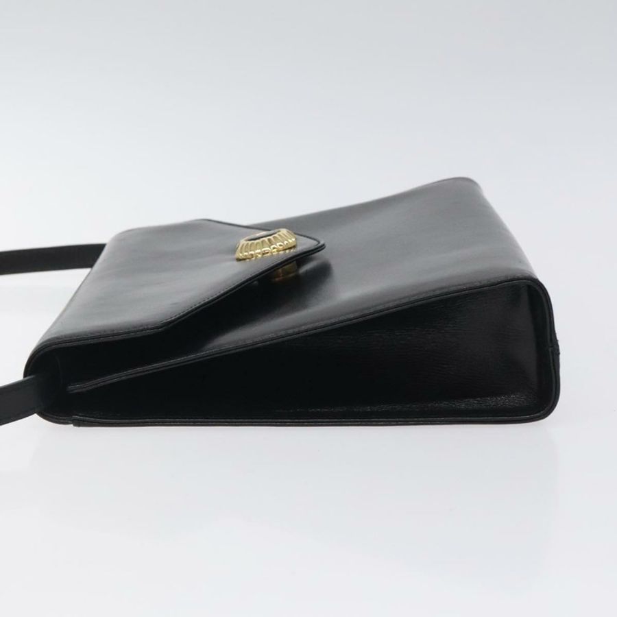 【日本直送】Salvatore Ferragamo 黑色金色皮革肩背包 正品 BA1085-3