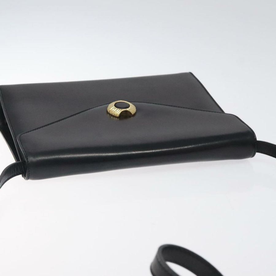 【日本直送】Salvatore Ferragamo 黑色金色皮革肩背包 正品 BA1085-5