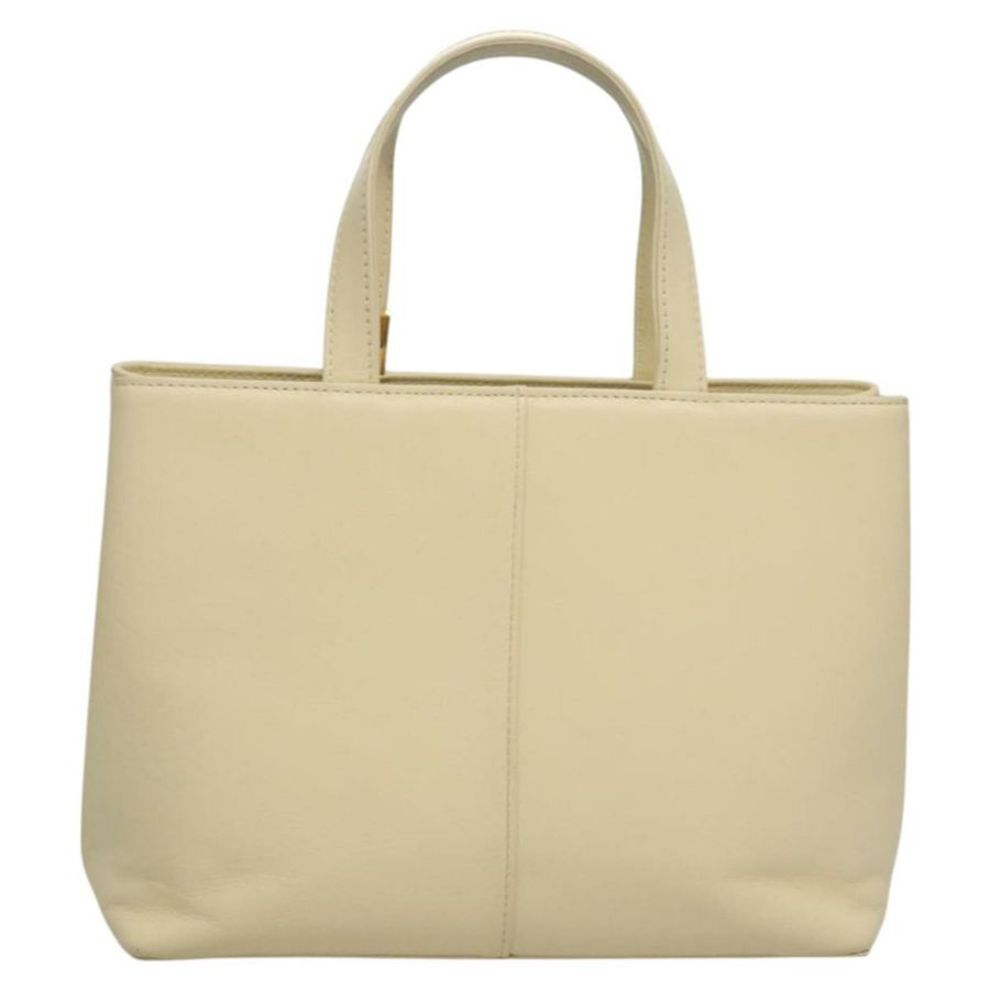 【日本直送】BURBERRY 手提包 皮革 米色 金色 正品 BA1065-1