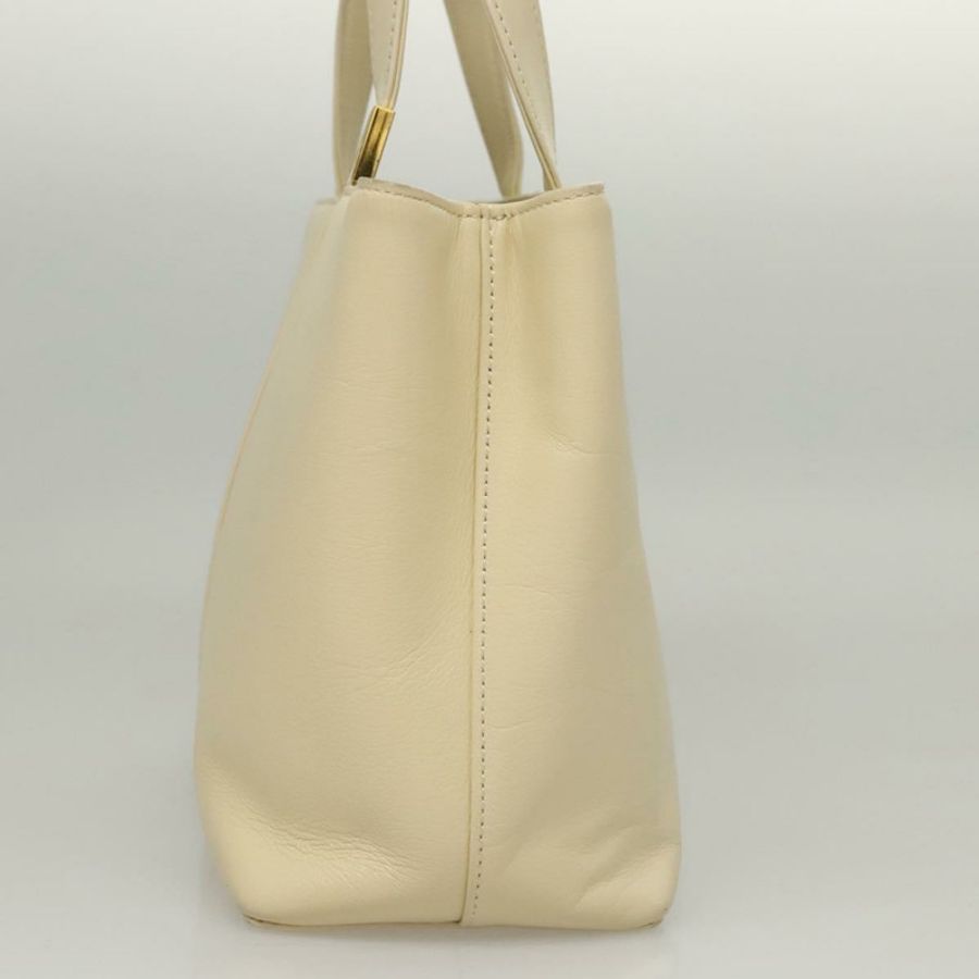 【日本直送】BURBERRY 手提包 皮革 米色 金色 正品 BA1065-2