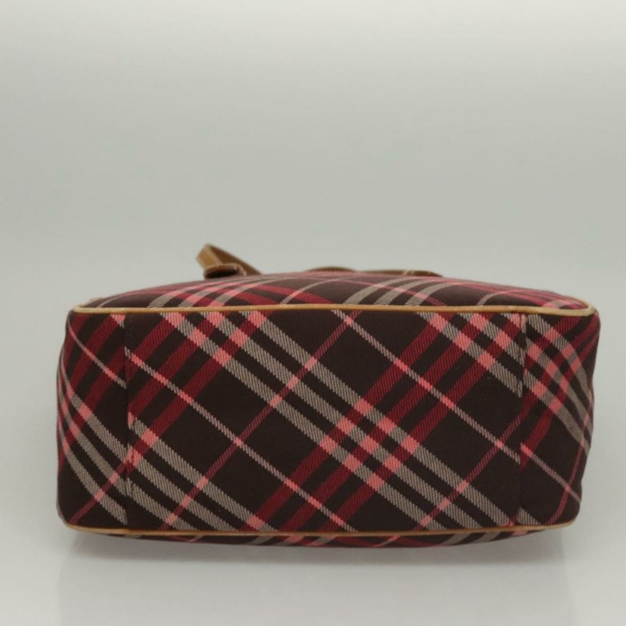 【日本直送】BURBERRY Nova Check Blue Label 托特包 帆布 粉紅色 銀色 正品 118227-4