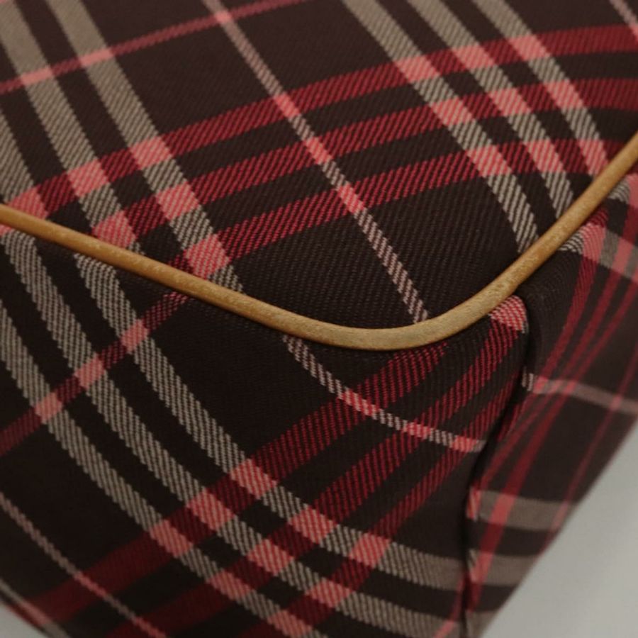 【日本直送】BURBERRY Nova Check Blue Label 托特包 帆布 粉紅色 銀色 正品 118227-8