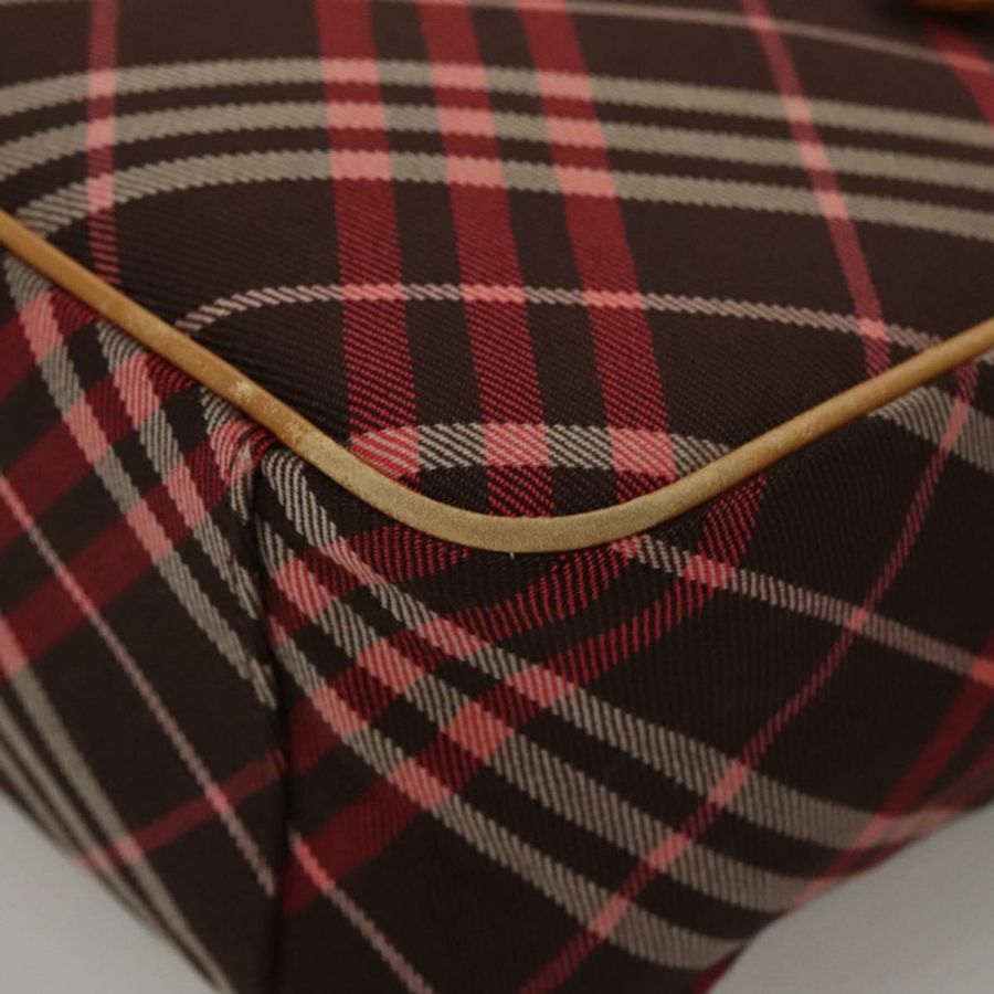 【日本直送】BURBERRY Nova Check Blue Label 托特包 帆布 粉紅色 銀色 正品 118227-13