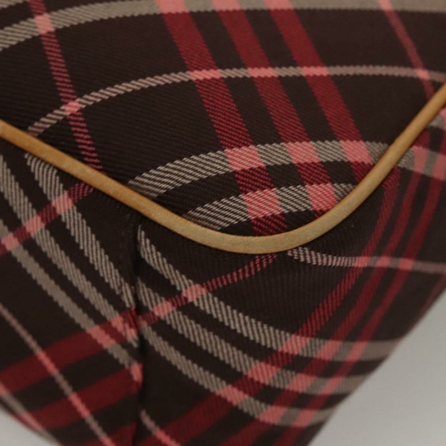 【日本直送】BURBERRY Nova Check Blue Label 托特包 帆布 粉紅色 銀色 正品 118227-15