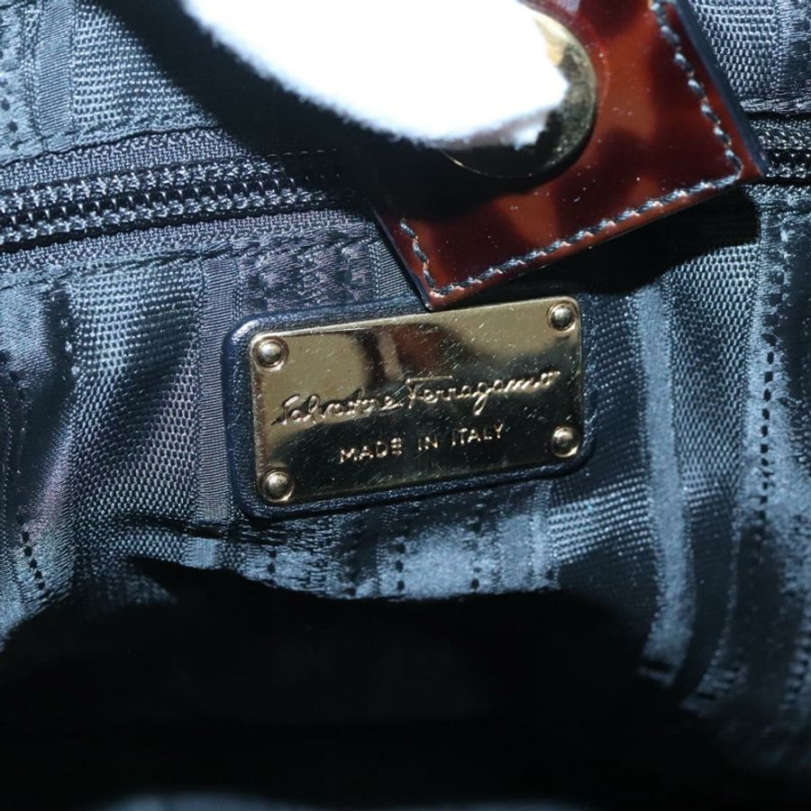 【日本直送】Salvatore Ferragamo 肩背包 尼龍 黑色 金色 正品 118189-16