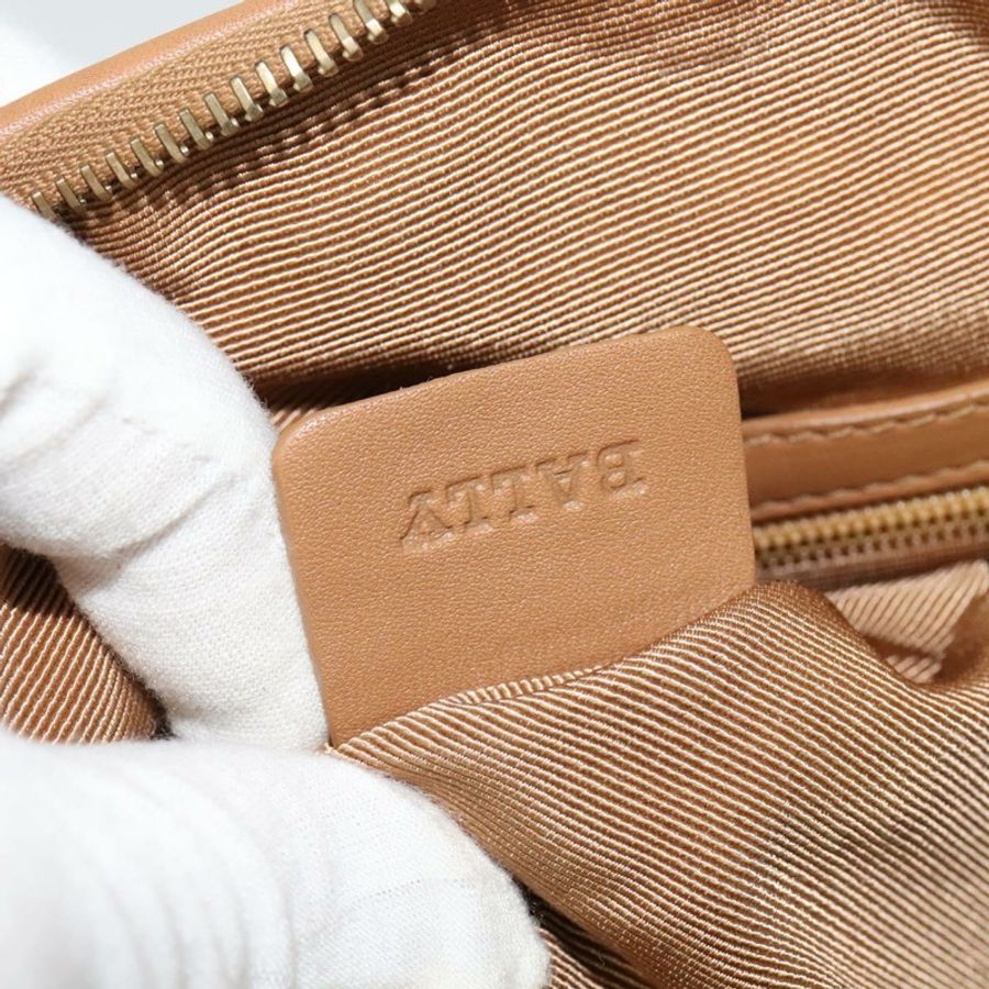 【日本直送】BALLY 手提包 皮革 棕色 金色 正品 BA1166-20