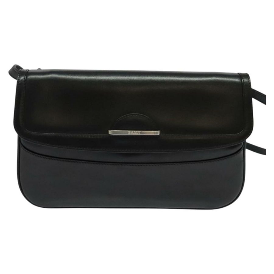 【日本直送】BALLY 黑色真皮單肩包 正品 BA1165-12