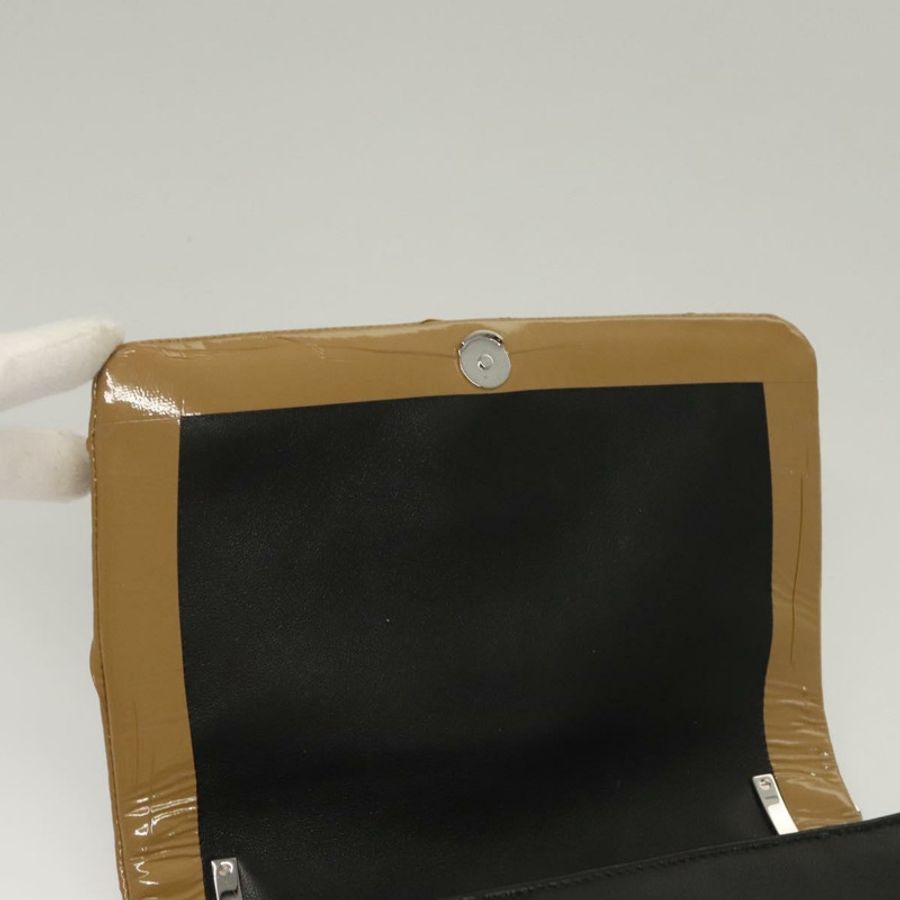 【日本直送】BURBERRY 亮片鏈條單肩包 皮革 銀色 正品 BA1535-9