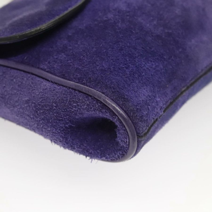 【日本直送】CELINE 紫色麂皮鏈單肩包 正品 BA1516-7