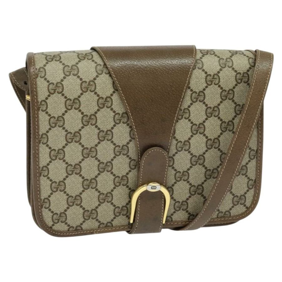【日本直送】GUCCI GG Supreme 單肩包 PVC 米色 金色 正品 BA1492-0