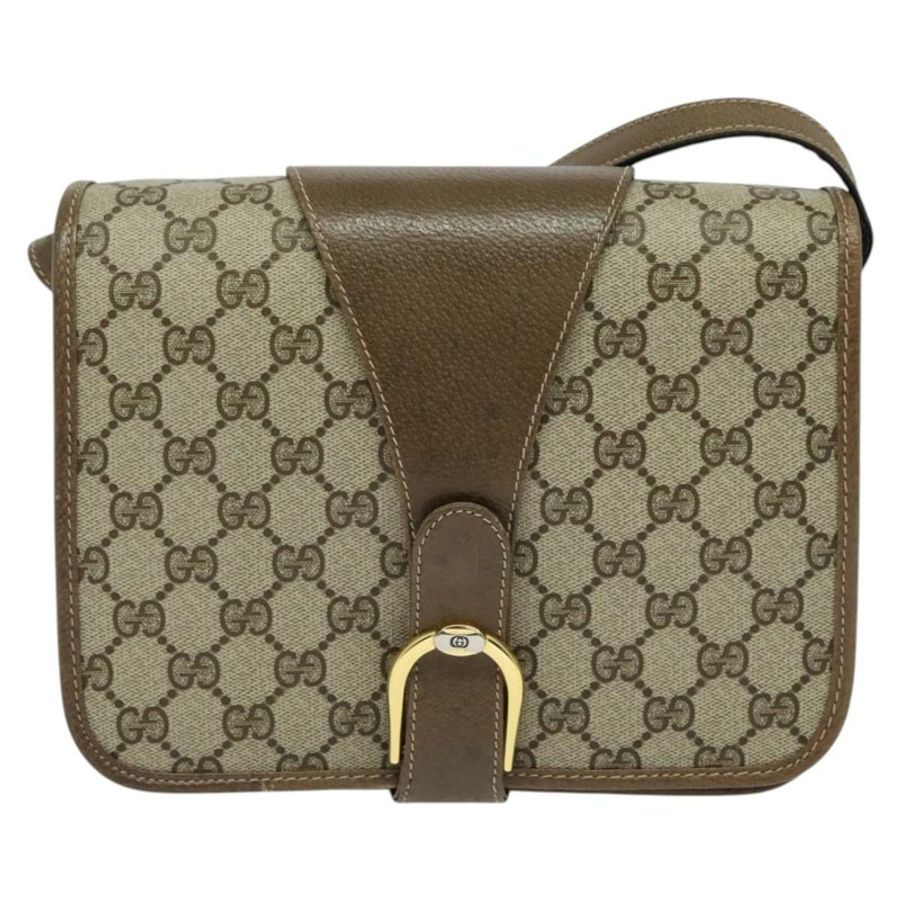【日本直送】GUCCI GG Supreme 單肩包 PVC 米色 金色 正品 BA1492-12