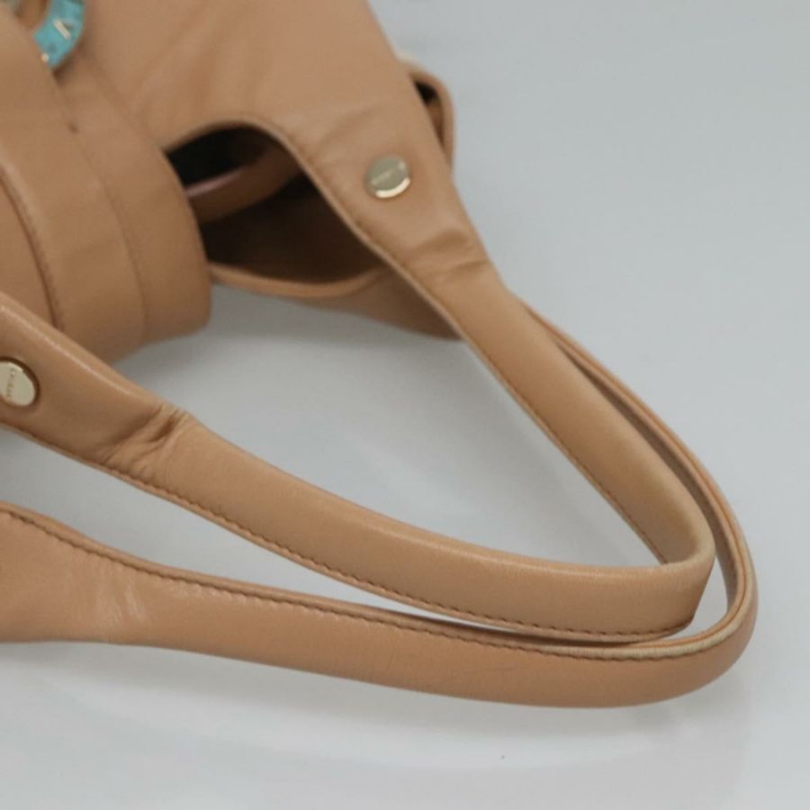 【日本直送】寶格麗 Chandra 手提包 帆布 米色 正品 BA1524-7