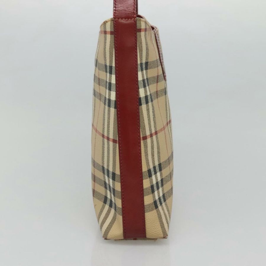 【日本直送】BURBERRY Nova 格紋單肩包 PVC 米色 銀色 正品 BA1379-2