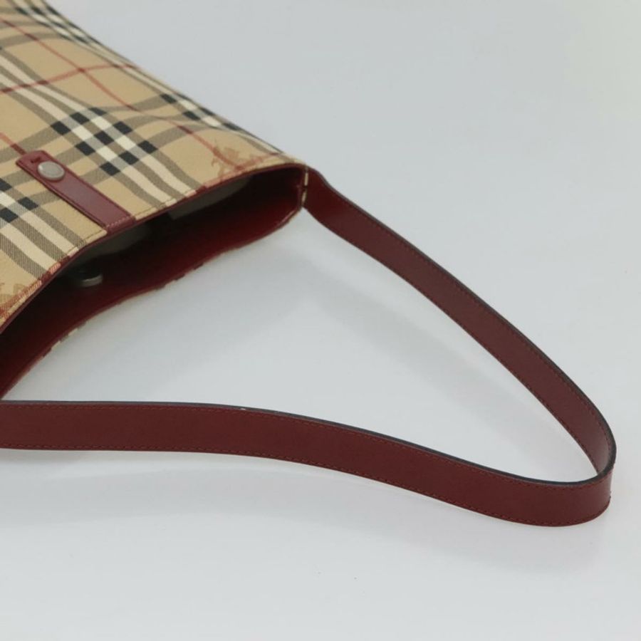 【日本直送】BURBERRY Nova 格紋單肩包 PVC 米色 銀色 正品 BA1379-6