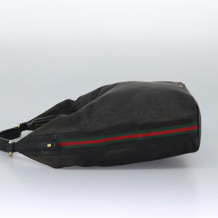 【日本直送】GUCCI Web Sherry Line 單肩包 牛仔布 黑色 紅色 綠色 73884 正品 am8160-2