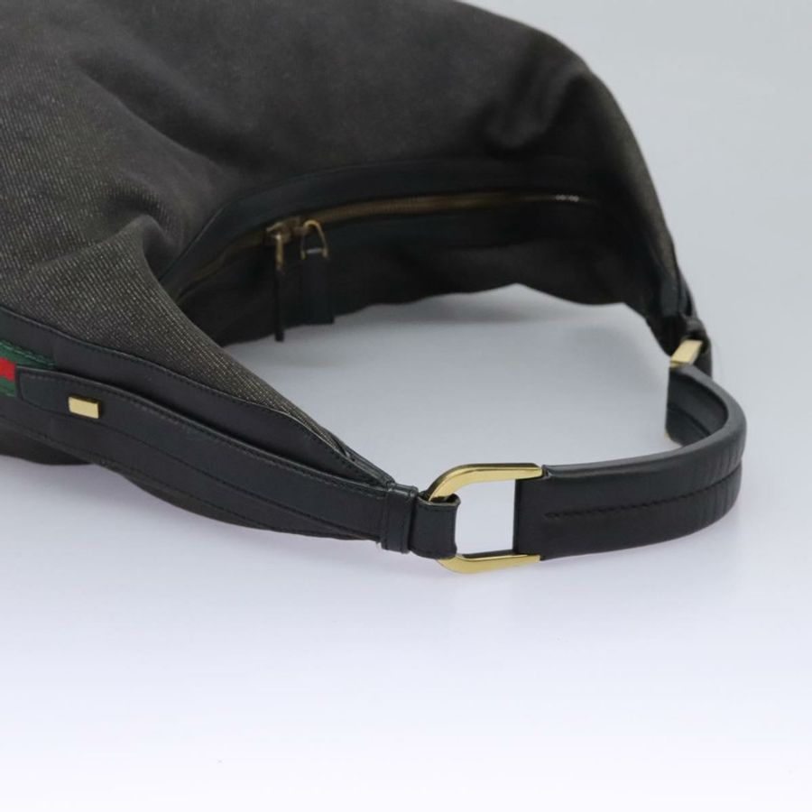 【日本直送】GUCCI Web Sherry Line 單肩包 牛仔布 黑色 紅色 綠色 73884 正品 am8160-6