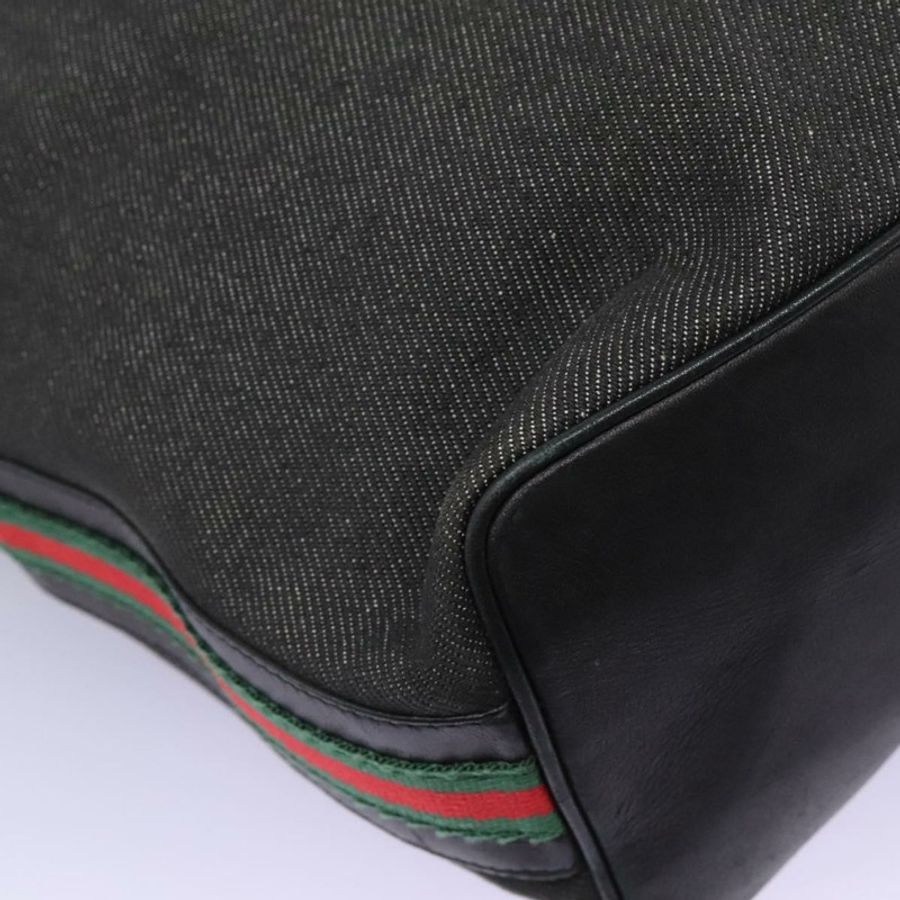 【日本直送】GUCCI Web Sherry Line 單肩包 牛仔布 黑色 紅色 綠色 73884 正品 am8160-14