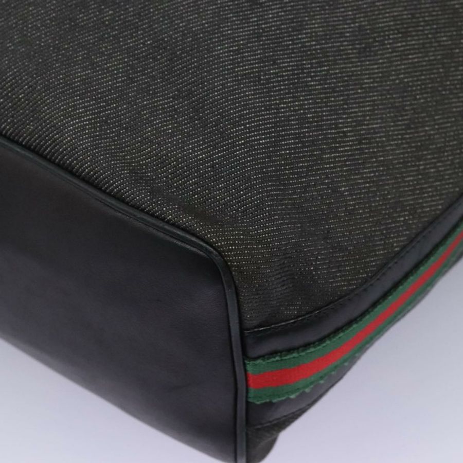 【日本直送】GUCCI Web Sherry Line 單肩包 牛仔布 黑色 紅色 綠色 73884 正品 am8160-15