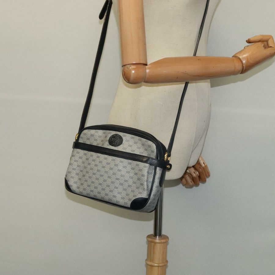 【日本直送】GUCCI Micro GG Supreme 單肩包 PVC 海軍藍/金色 007 084 0092 正品 BA1057-20