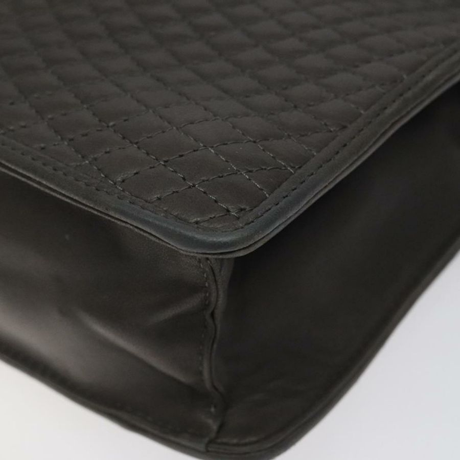 【日本直送】BALLY 絎縫手提包 皮革 灰色 金色 正品 BA1327-7