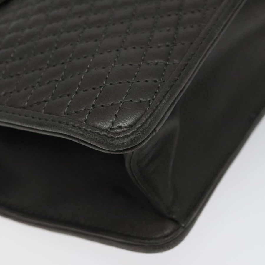 【日本直送】BALLY 絎縫手提包 皮革 灰色 金色 正品 BA1327-14