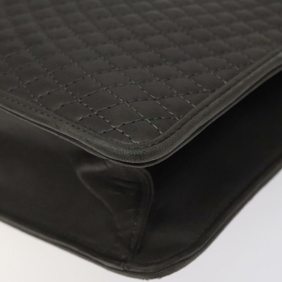 【日本直送】BALLY 絎縫手提包 皮革 灰色 金色 正品 BA1327-15
