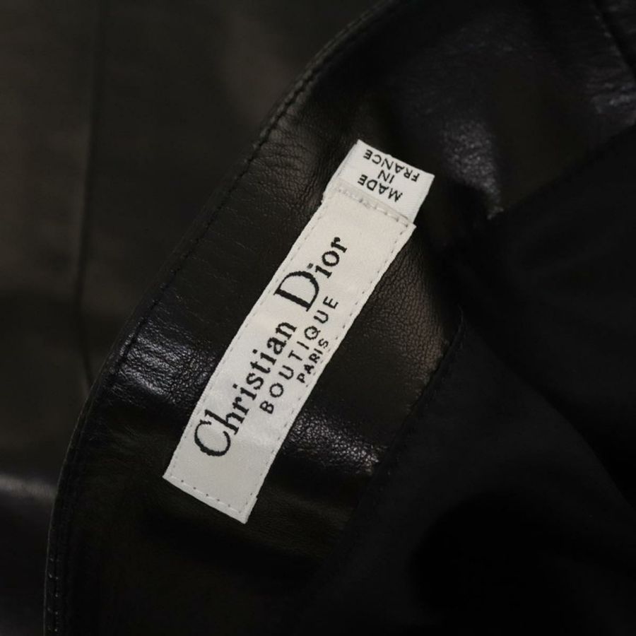 【日本直送】Christian Dior 黑色羊皮半身裙 正品 am8156-10