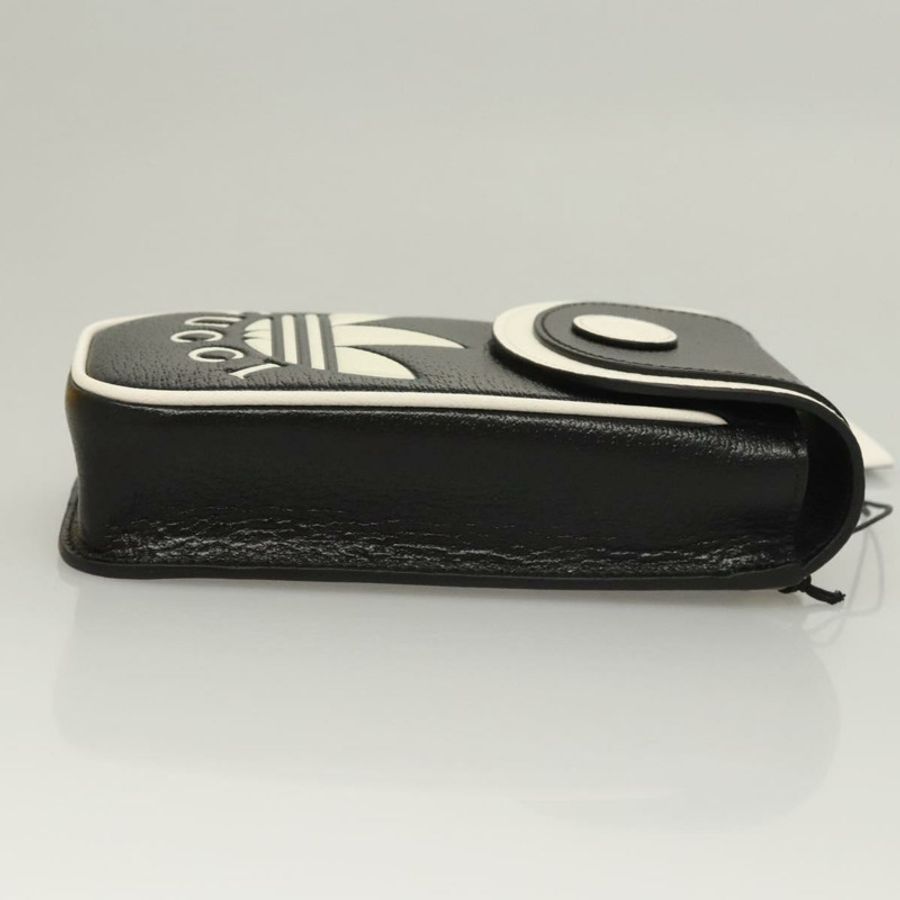 【日本直送】GUCCI Adidas聯名單肩包，皮革材質，黑色金色，正品 bs24542-2