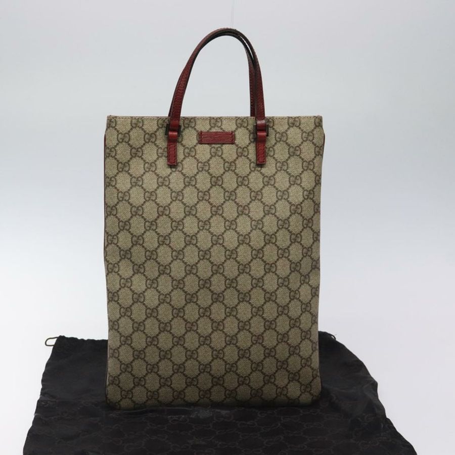 【日本直送】GUCCI GG Supreme 手提包 PVC 皮革 米色 117551 正品 yk17910-11