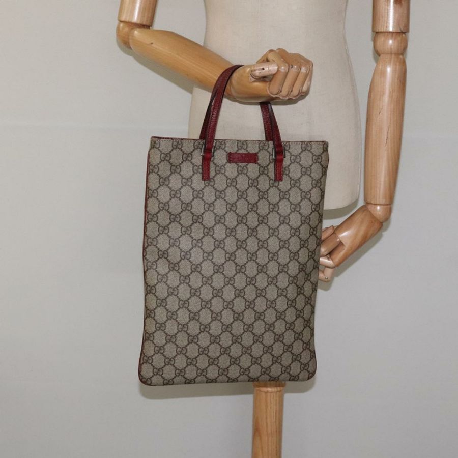 【日本直送】GUCCI GG Supreme 手提包 PVC 皮革 米色 117551 正品 yk17910-21