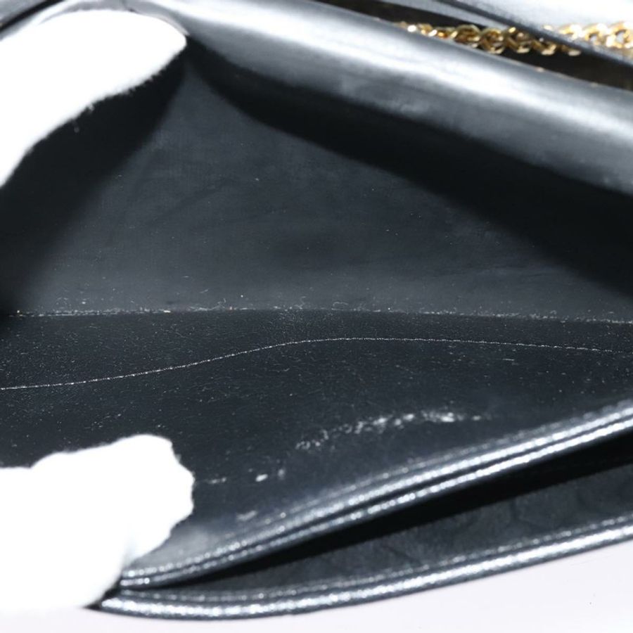 【日本直送】Christian Dior 鏈條肩背包 皮革 海軍藍 金色 正品 119333-10
