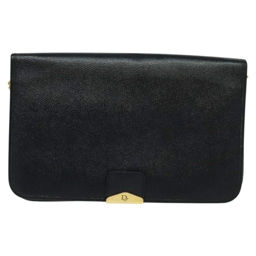 【日本直送】Christian Dior 鏈條肩背包 皮革 海軍藍 金色 正品 119333-12