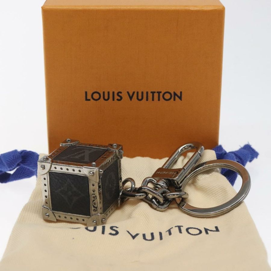 【日本直送】路易威登 Monogram Eclipse Porte Cles Mon Cube Charm M68867 LV Auth 120234-10