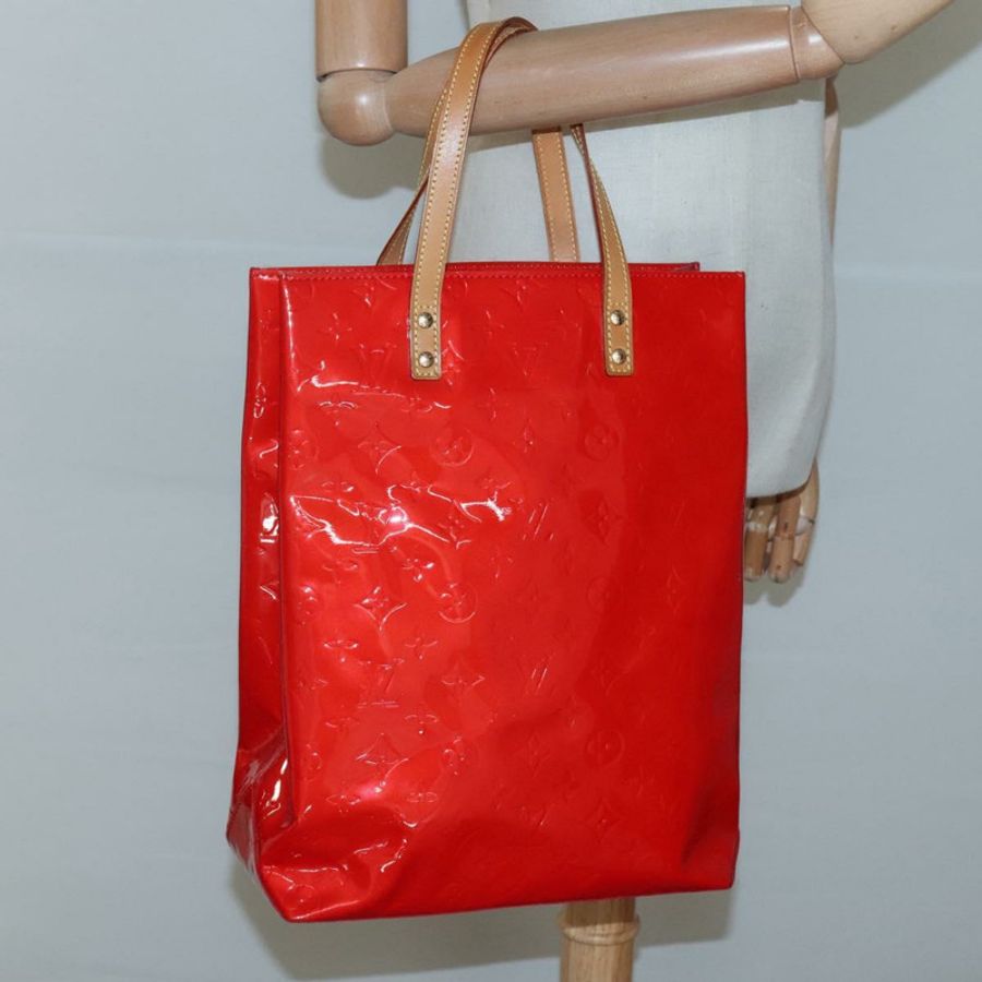 【日本直送】路易威登 Monogram Vernis Reade MM 手提包 紅色 M91086 LV 正品 120159-19
