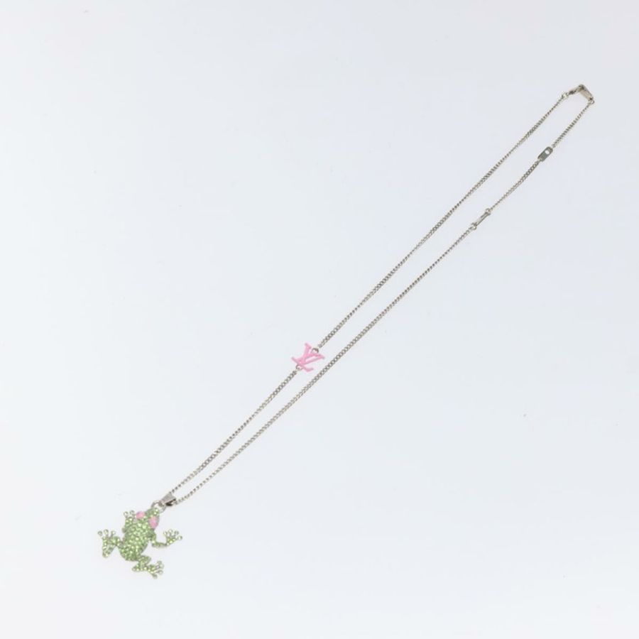 【日本直送】路易威登 Collier LV Crazy Animals 青蛙項鍊 銀色 MP3390 正品 118462-1